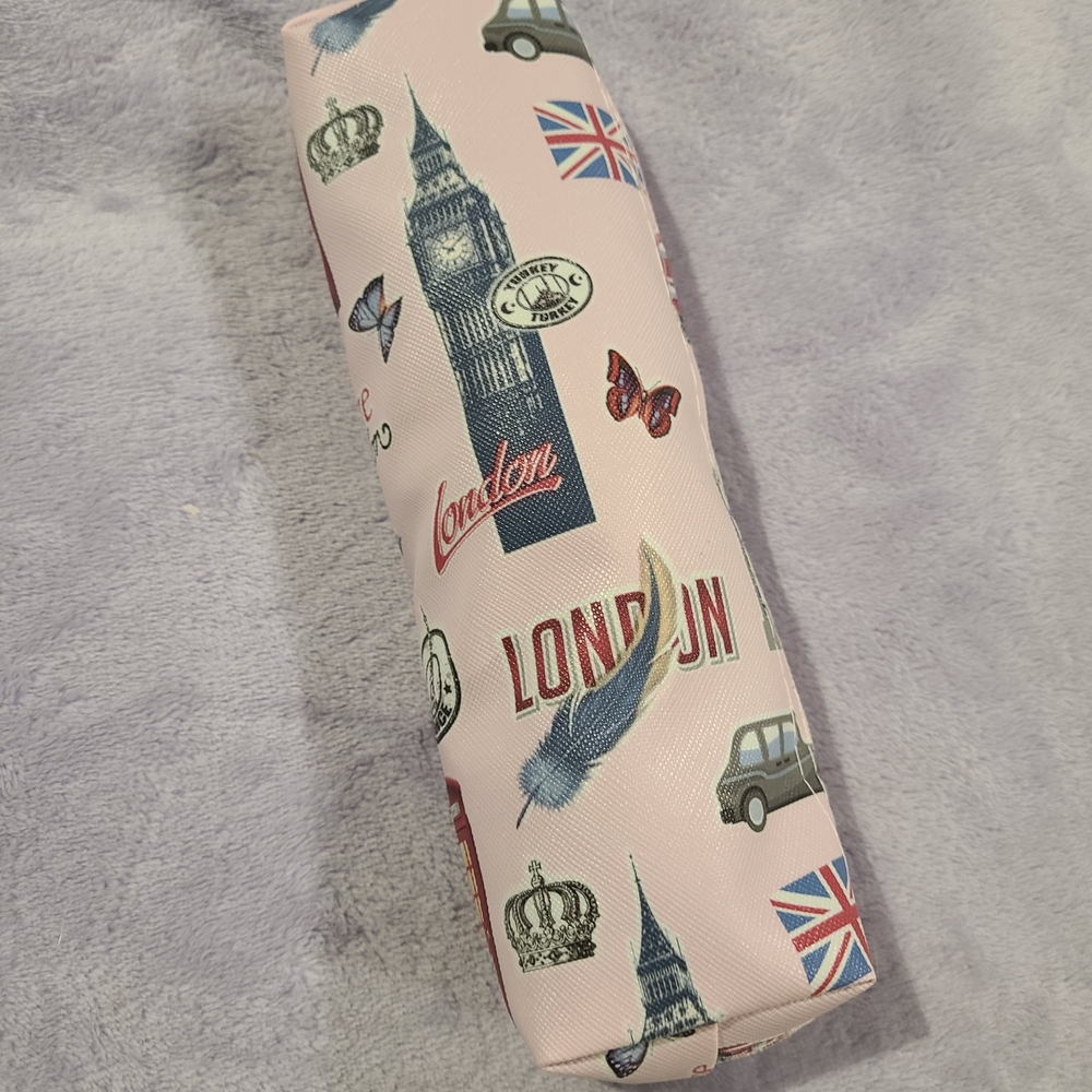 Kids Pink London Themed Pencil Case